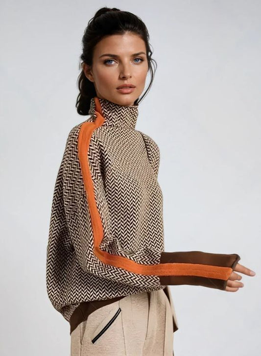 Martina - Sweter z wysokim kołnierzem