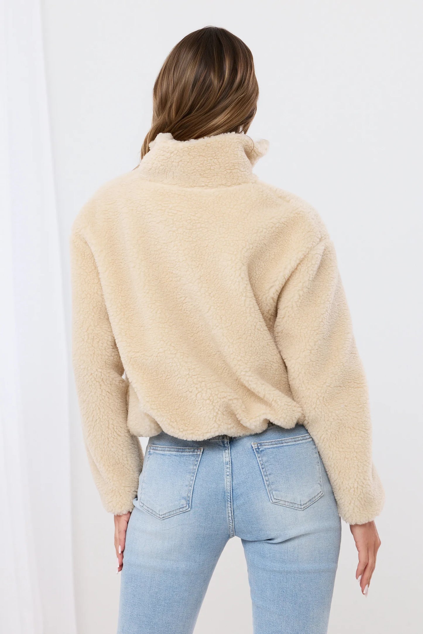 Teddy Love – Miękka pluszowa kurtka z suwakiem