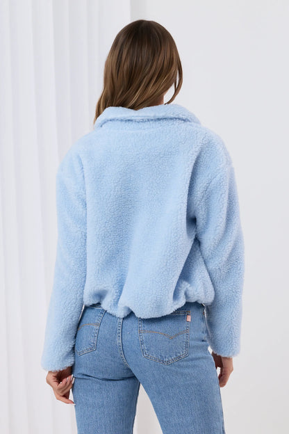 Teddy Love – Miękka pluszowa kurtka z suwakiem