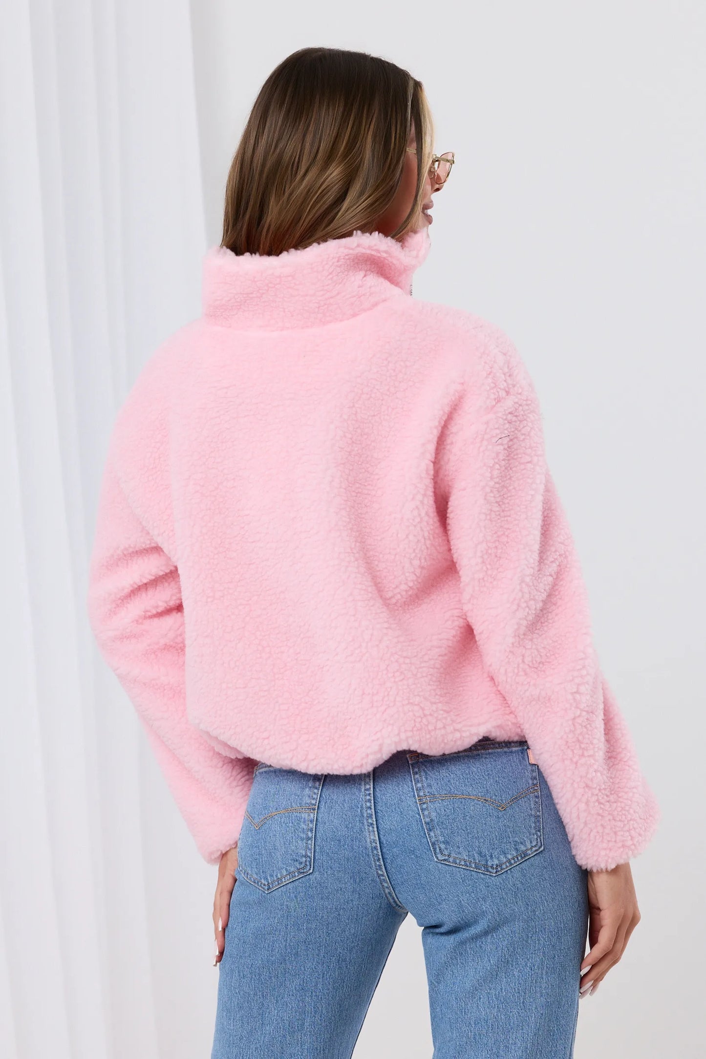 Teddy Love – Miękka pluszowa kurtka z suwakiem