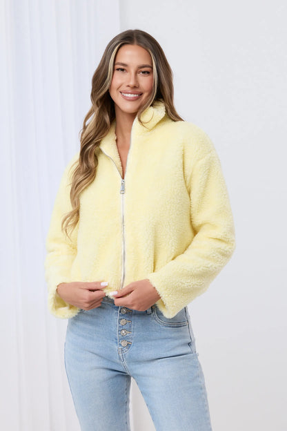 Teddy Love – Miękka pluszowa kurtka z suwakiem