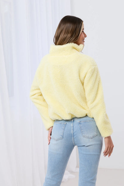 Teddy Love – Miękka pluszowa kurtka z suwakiem